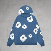 Lucia β Stylish Floral Denim Hoodie